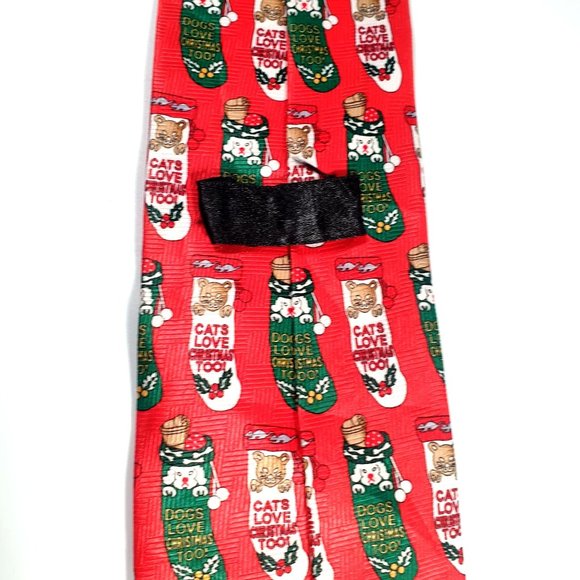 Dog Cat Stocking Mens Necktie Tie Designer Accessory Work Office Dad Gift - Picture 4 of 5